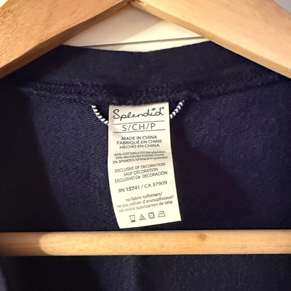 ✨ Splendid Navy Tank Top with Side Stripes & Button Detail Size Small EUC ✨ - Picture 5 of 5